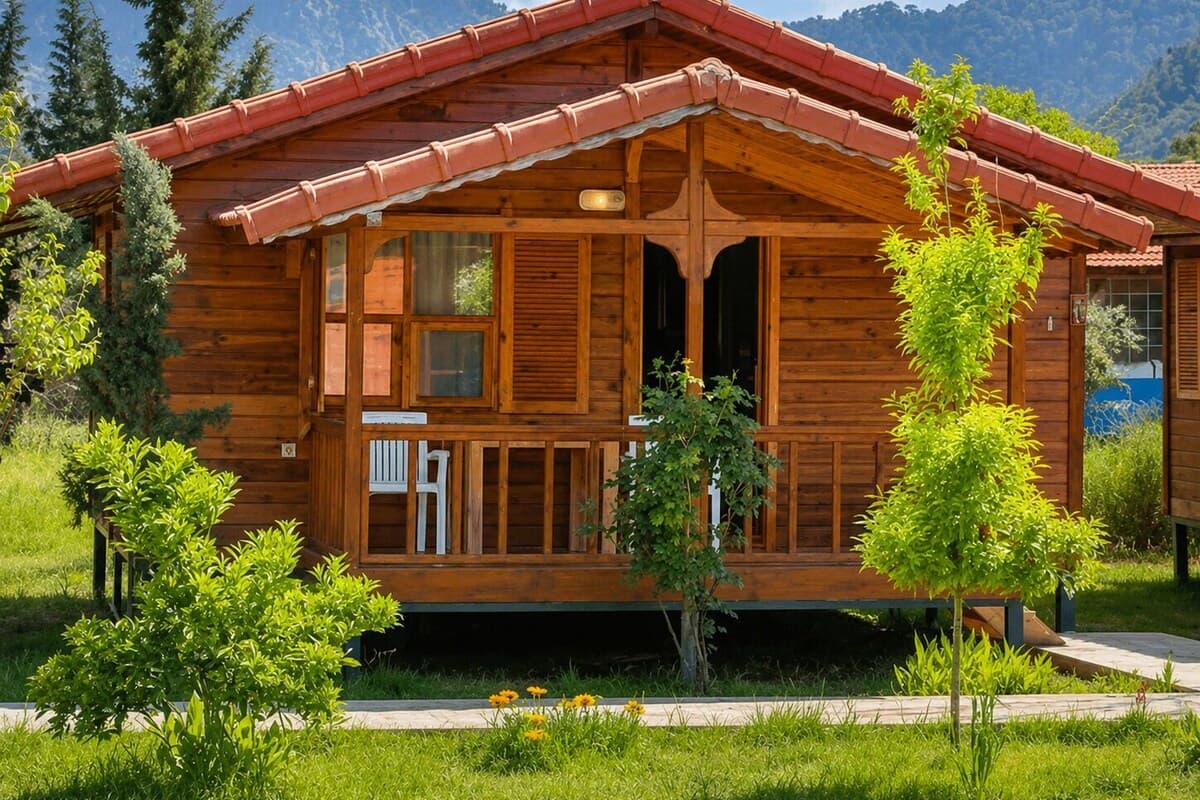 Ahşap bungalov yapı